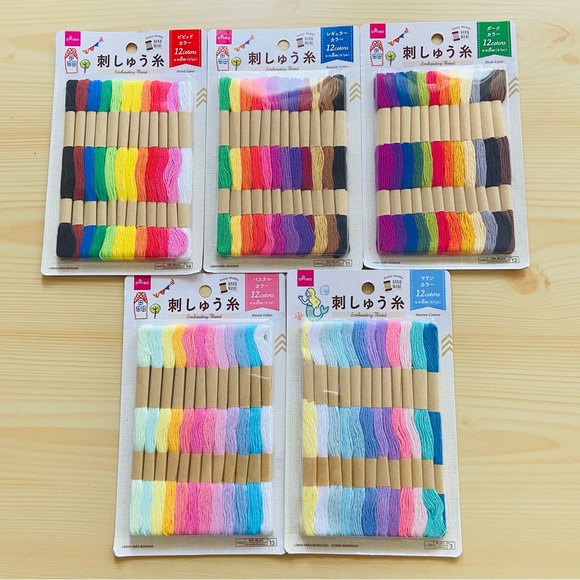 Daiso Office Daiso Japan Rainbow Embroidery Floss Thread Bundle
